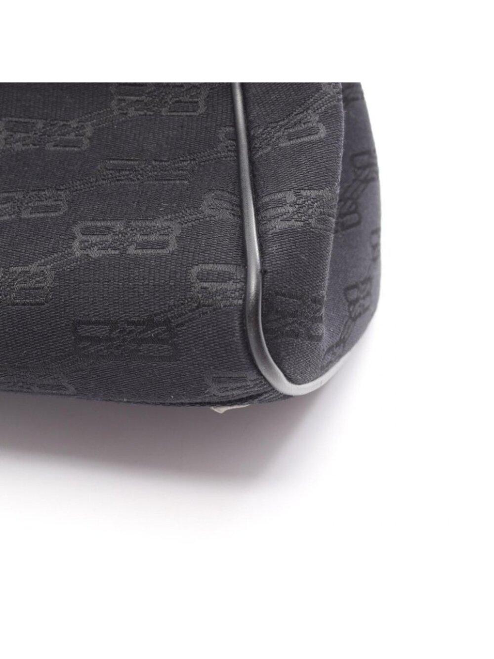 Balenciaga Handbag BB Monogram Black Canvas Leather - Picture 5 of 6